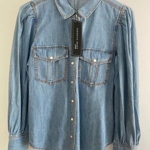 Veronica Beard Denim Button Down Shirt